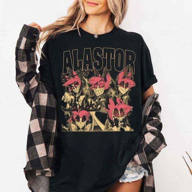 Alastor Hazbin Hotel T-shirt, Vintage Tee Gift For Man and Woman L