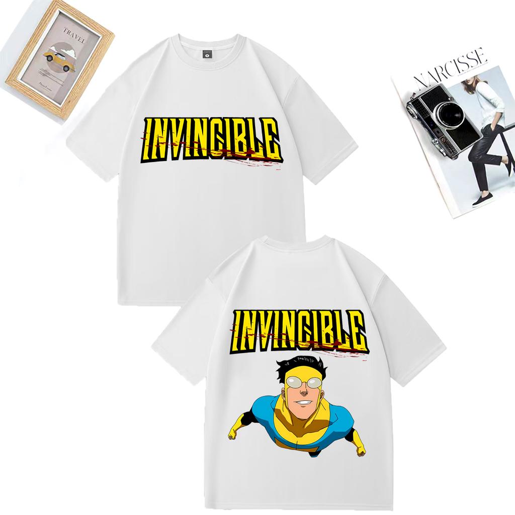 Unisexs and Womens Invincible Mark Superhero TShirt Anime Round Neck Hip Hop Style Casual  Vintage Oversized Cotton TShirts