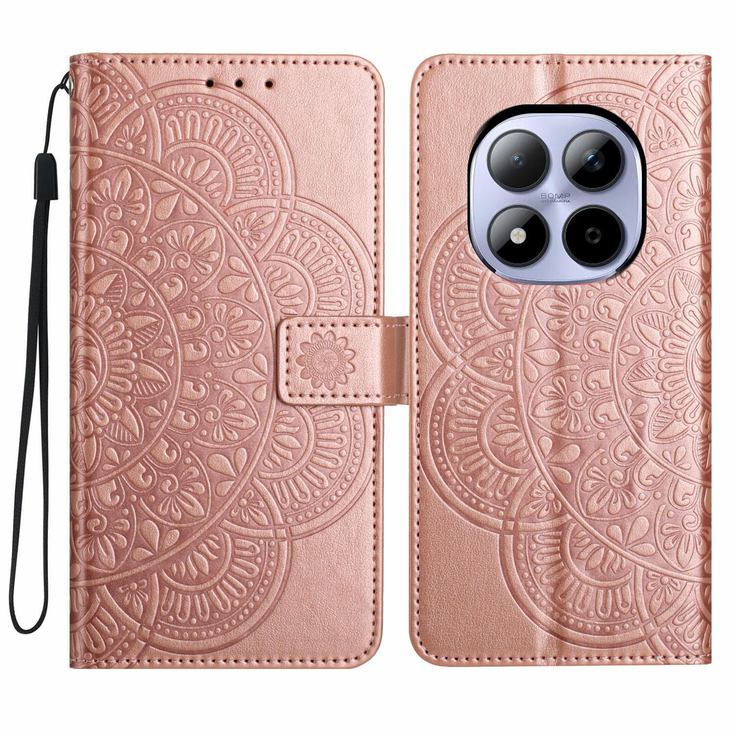 

Для Xiaomi Redmi Note 15 Pro 5G (Глобальний) Шкіряний чохол з відділеннями для карток, візерунок мандали, чохол-підставка для телефону