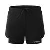 Men’s Double Layer Athletic Shorts Quick Dry Swim Trunks with Inner Liner Drawstring Breathable Sports Beach Running Pants
