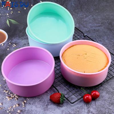 Round Silicone Mold Nonstick Baking Pan Layer Cake Mousse Fondant Cylinder Mould For Pastry Bakeware Kitchen Accessories