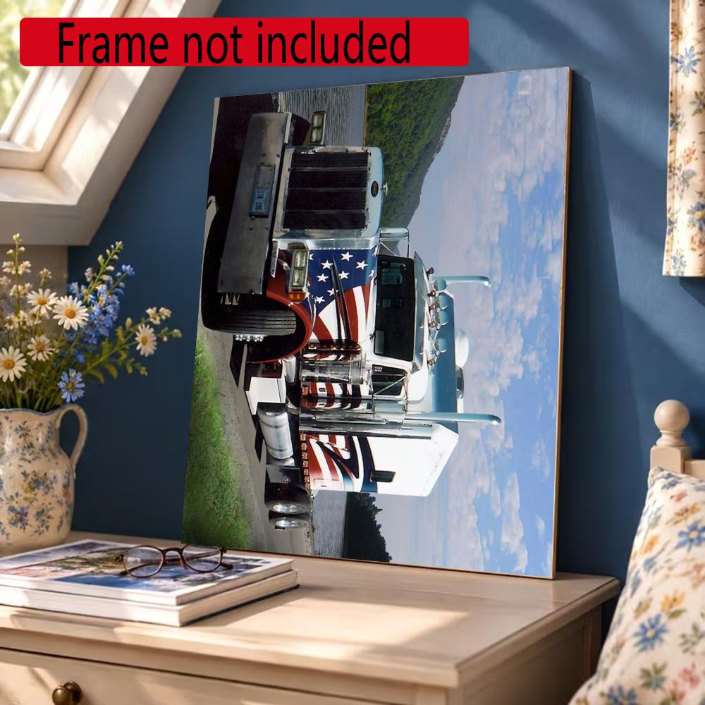 Kenworth 5D Diamond Painting Round Diamond Rhinestones Mosaic Diamond Embroidery Wall Paintings Rhinestones Gift Frameless
