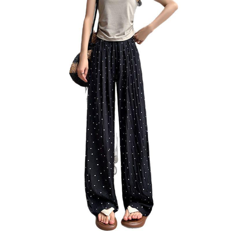Petite Polka Dot Wide-Leg Pants for Women - Spring/Summer 2025 Collection