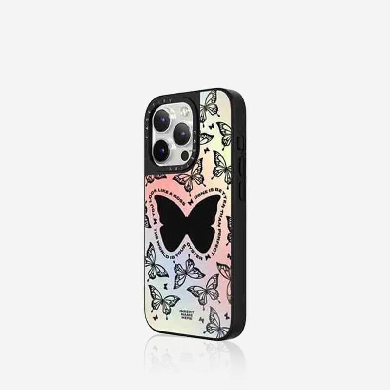 CASETiFY Iridescent Butterfly Mirror MagSafe iPhone Case