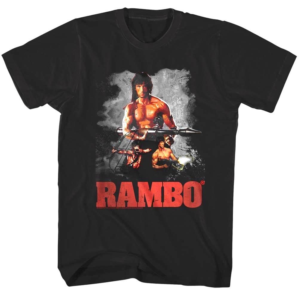 Rambo Rocket Launcher Movie Poster Men T Shirt Action Hero Soldier L