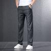 JYL Thin men's jeans, elastic trousers for business daily wide straight-through.