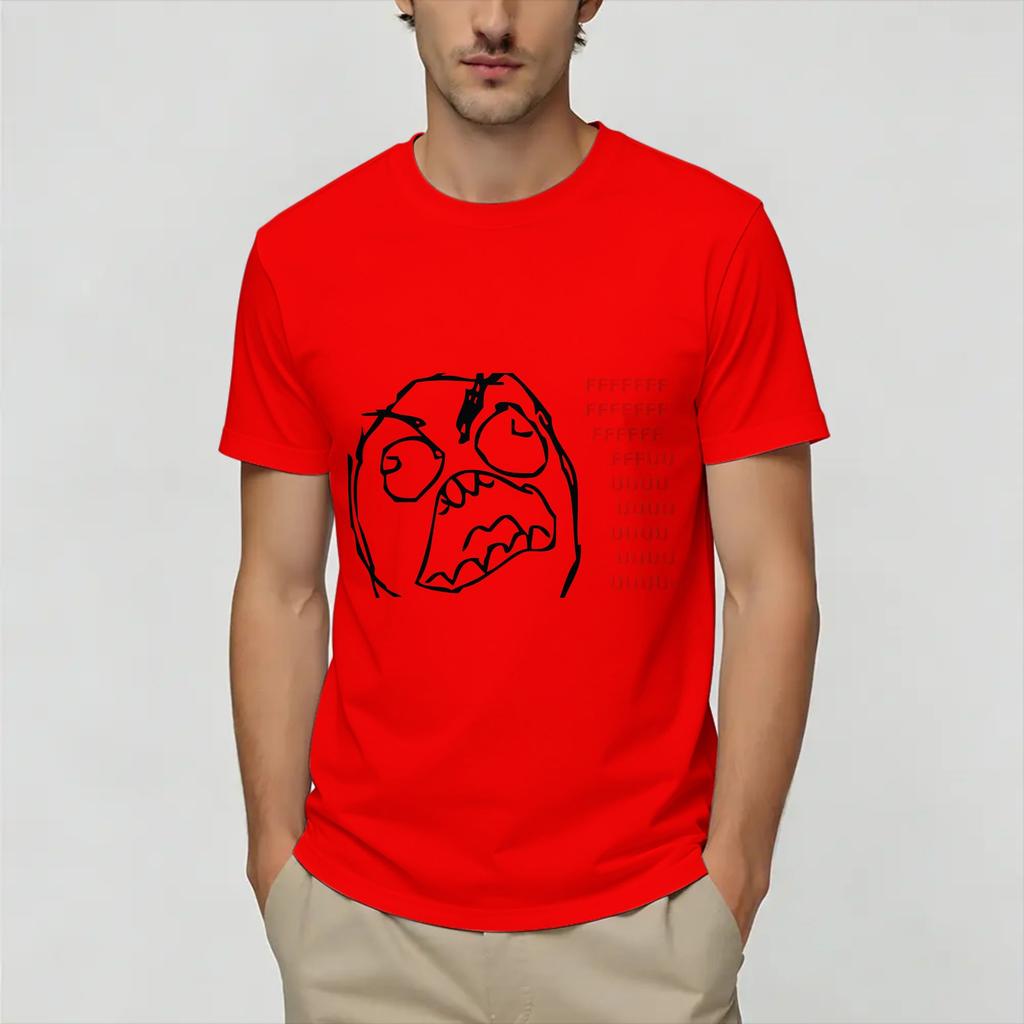 Rage Comic Trollfac T Shirt Summer Popular T Shirts Adult 100 Cotton O Neck Plus Size Top Tees Short Sleeve Awesome Tops