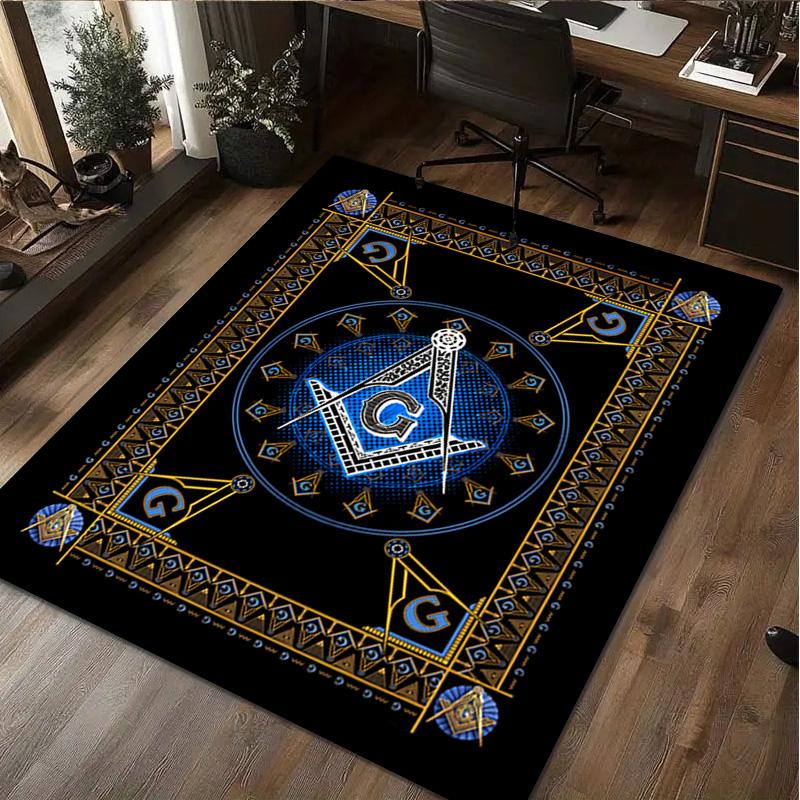 Freemason 1Pc Print Rug - home decoration Carpet For Living Room Bedroom Flooring Computer Chair Area Rug