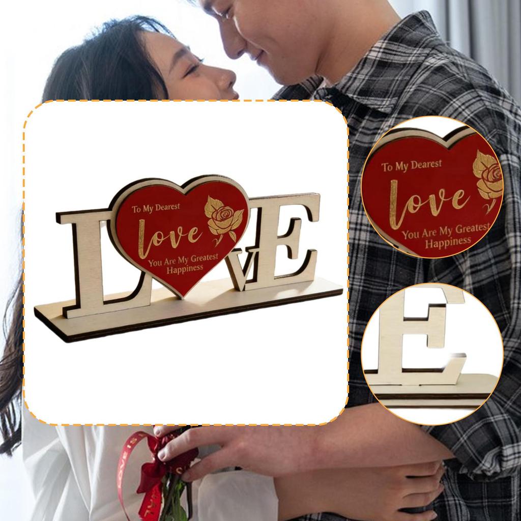 Table Decoration – Valentine's Day Sign, Romantic Novelty, Collectible, Engagement Decoration,