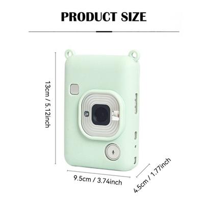 Custodia in Silicone per Fotocamera Istantanea Colore Solido Cover Protettiva Antiurto Resistente all'Usura Morbida per Fujifilm Instax Mini Liplay