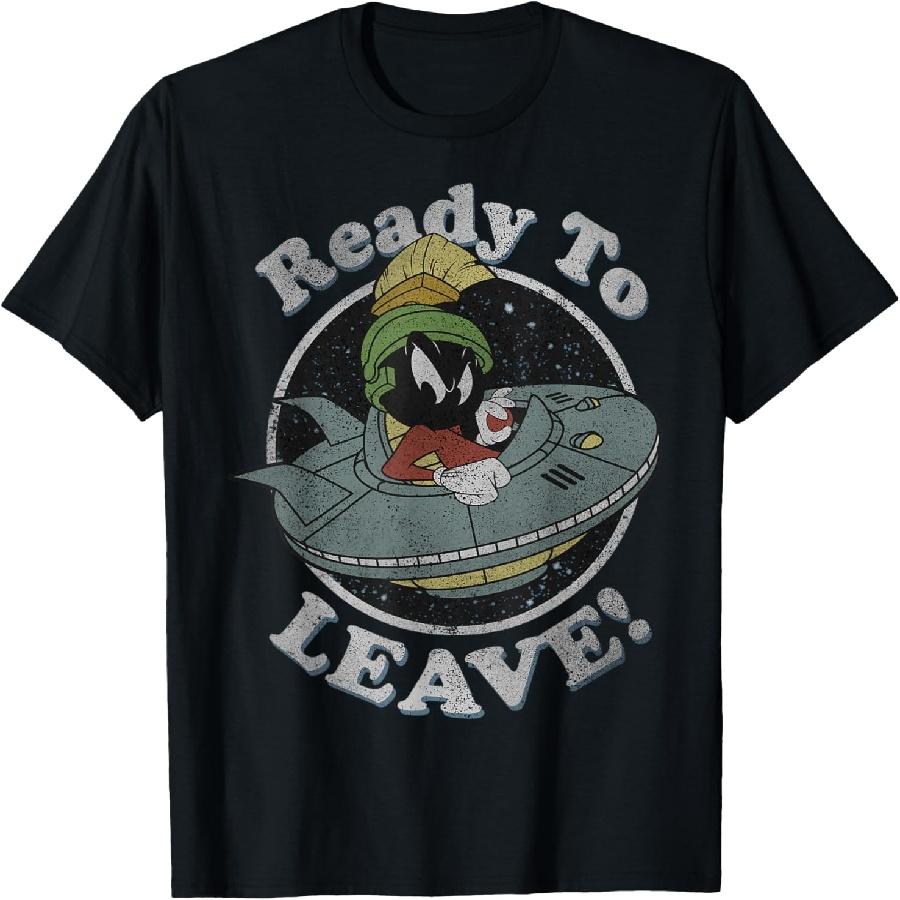 Looney Tunes Marvin The Martian Ready To Leave T-Shirt XXXXXL чёрный