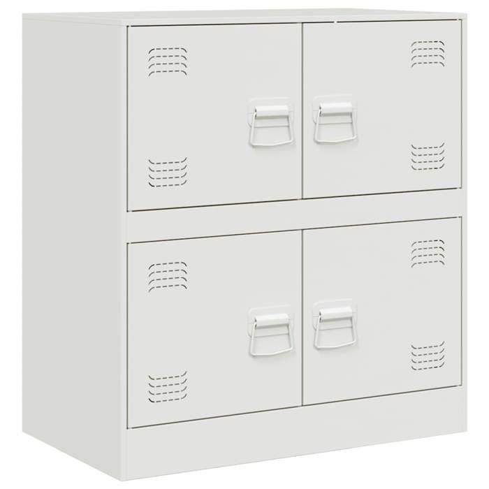 VidaXL Buffet White 67x39x73 Cm Steel, Cabinet, Side Cabinet, Storage Cabinet, Cabinets, Cupboard, High Buffet, 841654