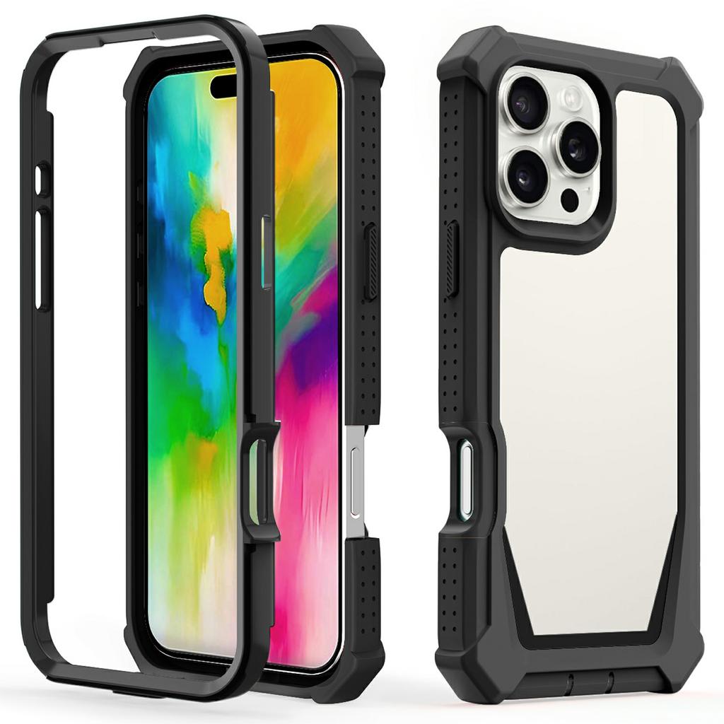 For iPhone 16 Pro Case Detachable 2 in 1 TPU + PC Shockproof Phone Back Cover