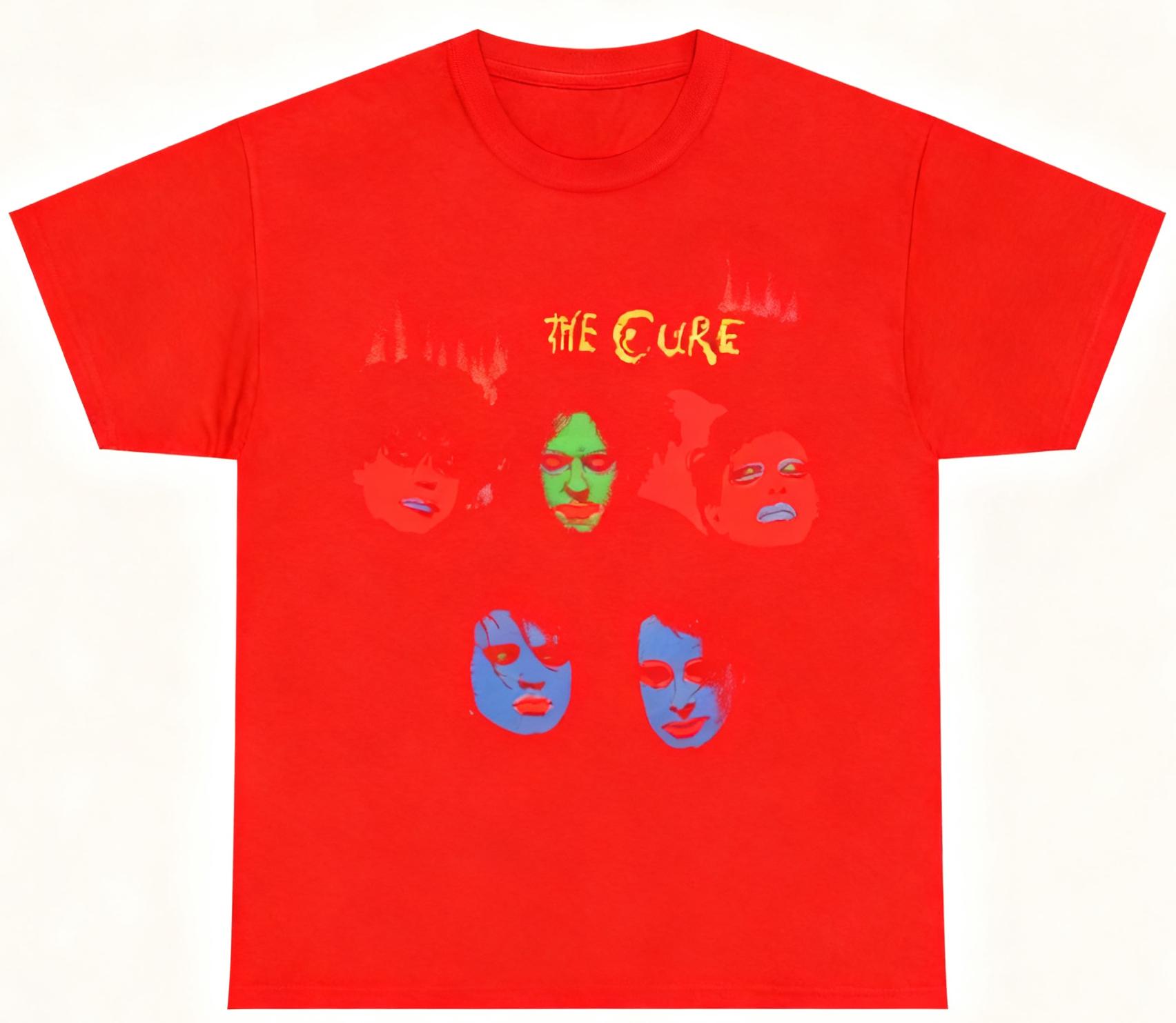 

The Cure Retro Band Graphic T-Shirt - Cotton Unisex Black Gothic Rock Tee Must-Have for Indie Music Fans & Fashion Trendsetters 4XL