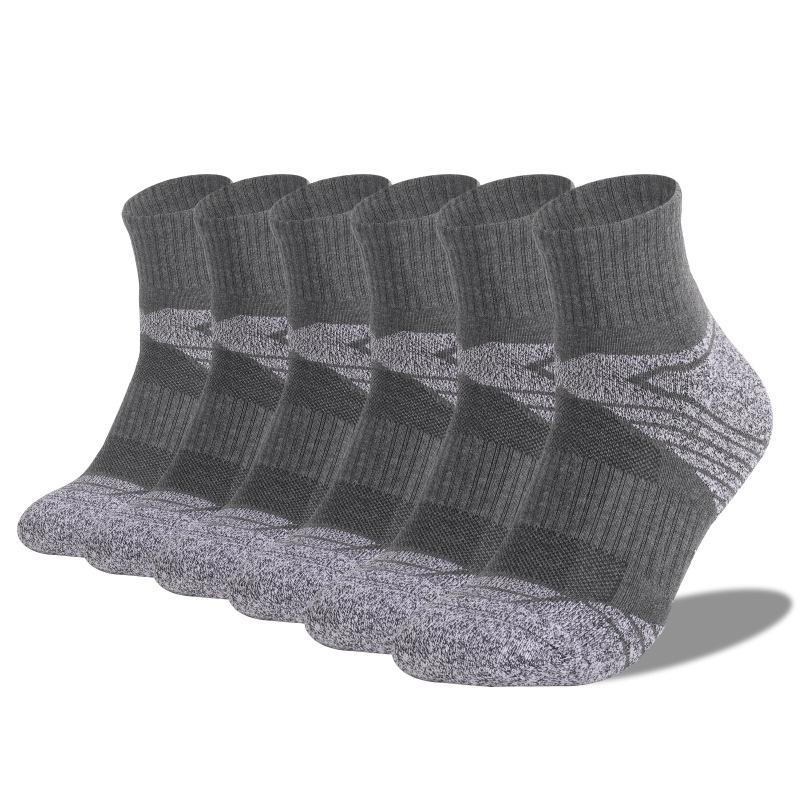 3/6 Pairs Outdoor Sport Socks Performance Thick Cushion Sweat-absorbent Compression Running Mountaineering Walking Crew Sock