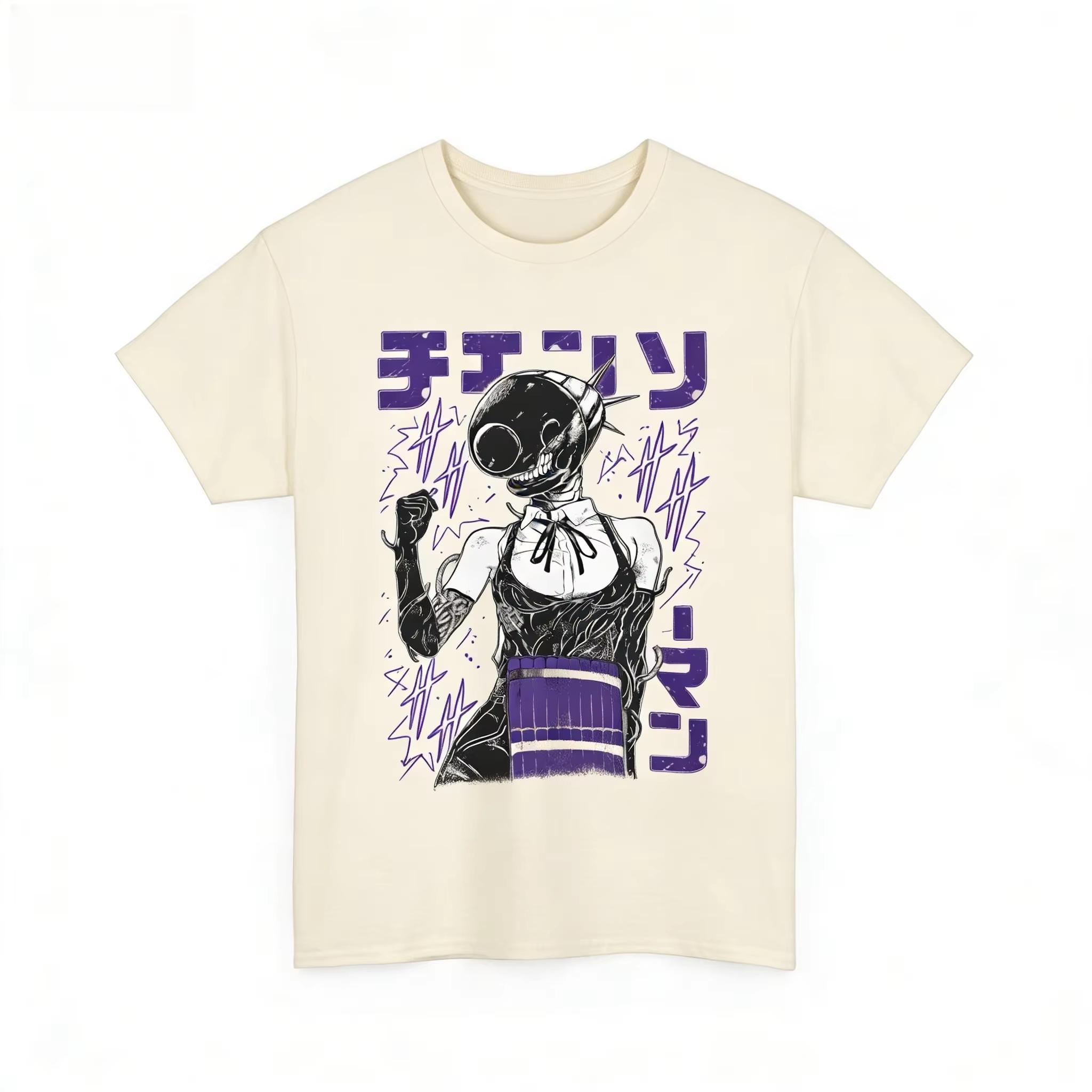 

Chainsaw Unisex Makima Power Aki Denji Anime Gift TShirt for Unisex and Women Streetwear Japanese Anime Comic Gift Anime 2026 Summer 4XL
