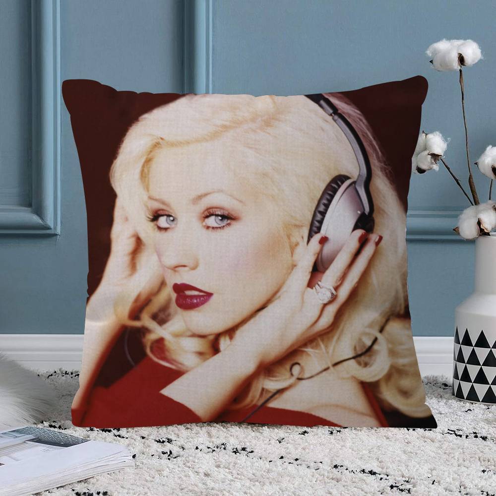 Christina Aguilera Singer Cushion Cover x Polyester Sofa Cushions Decorative Throw Pillows Home Decoration Pillowcover