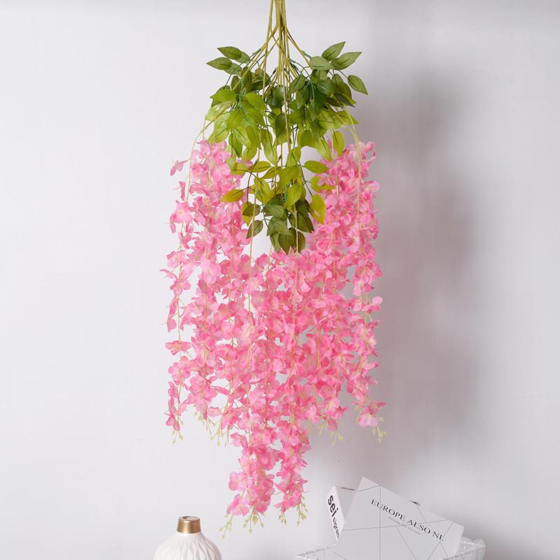 Artificial Wisteria Vine Flower String Violet Flowers For Event Decoration