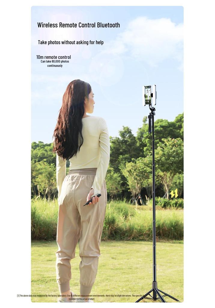 Bluetooth Selfie Stick H186: Anti-Shake, Retractable Stand with Ground Stake and Anti-Tip Four-Leg Design for Mobile Phones.