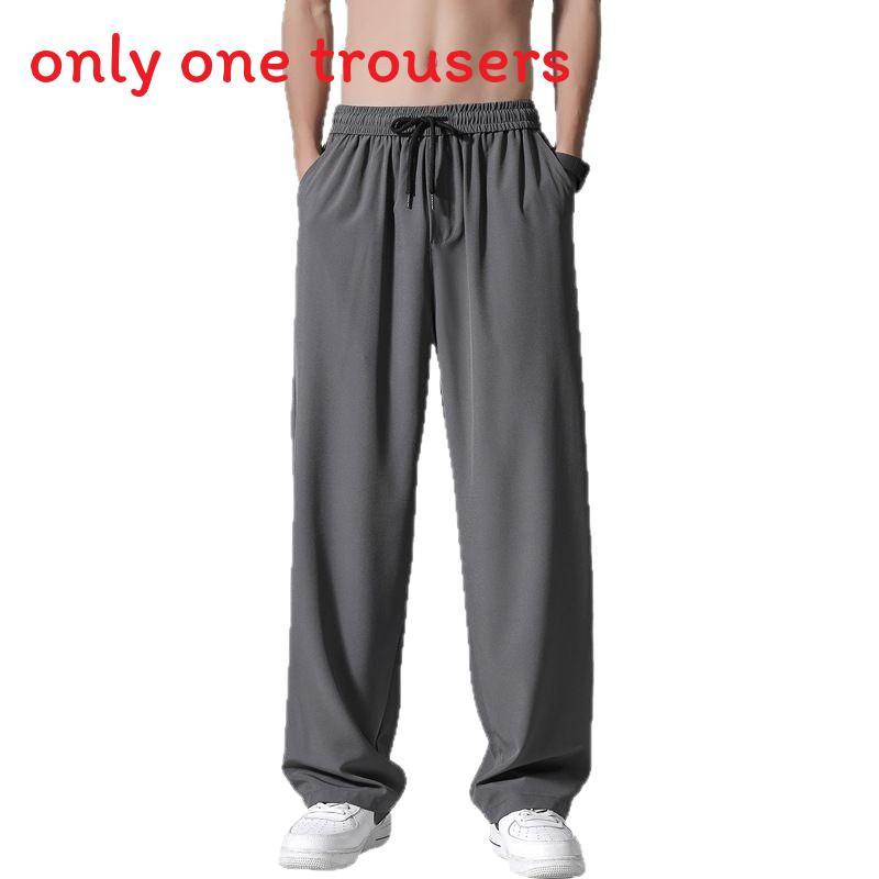 Men Summer Casual Pants With Breathable Ice Silk Fabric For Work And Daily Wear