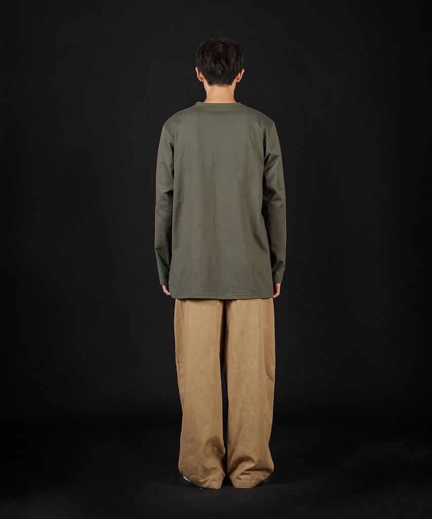 ASTRAL PROJECTION Ap Studio Oversized Long Sleeve T-Shirt_Khaki