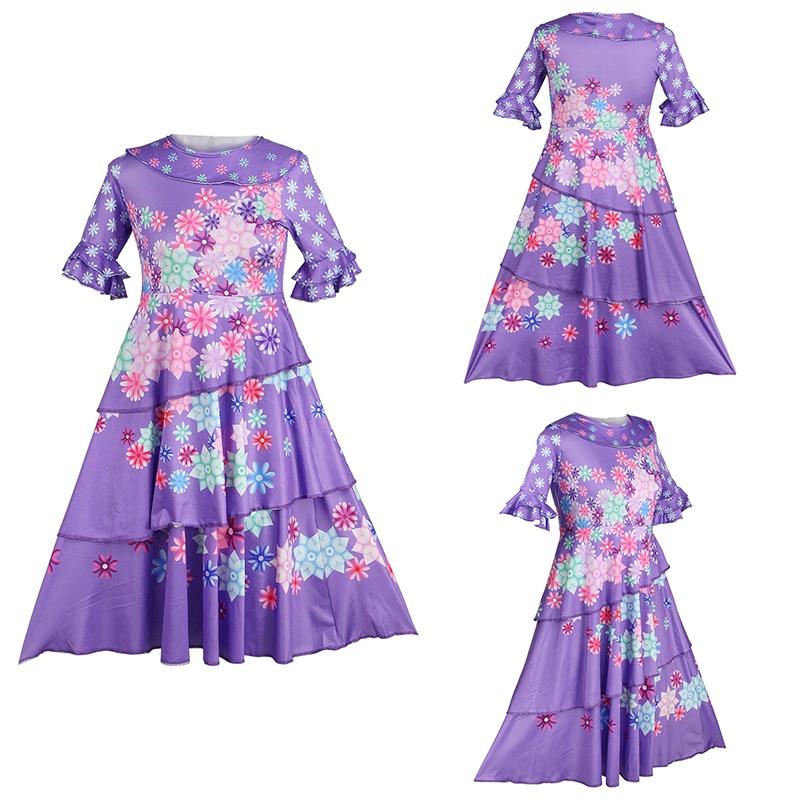 Isabela Encanto Floral Suits Ruffled Top Dress Suits Mother Daughter Matching