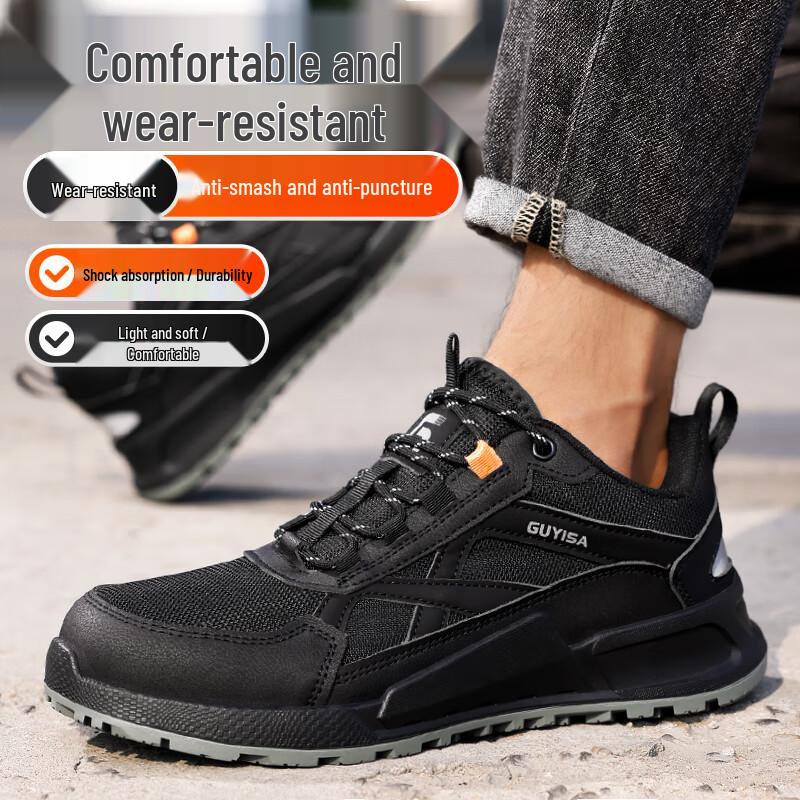 JUNBU Men s Steel Toe Safety Work Shoes F062 44