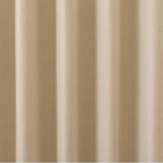 Univer Drape Level 2 Light Flame Shape 100cm Wide X 215cm Set of Stacy Curtains, Blocking, Retardant, Memory, Long, 2, Washable, Ivory,