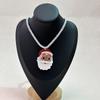 Santa Claus Necklace - Handmade Acrylic Pendant Cord, Personalized Christmas Sweater Chain