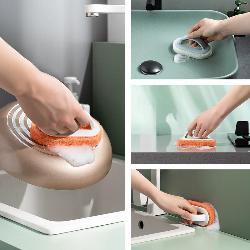 Household Cleanig Sponge Brush Sponge Cleaning Bathtub Ceramic Tile Cleaner Tool