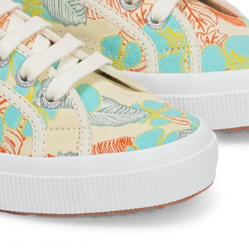 Superga S31351waep Superga 2750 Hibiscus Flower Beige