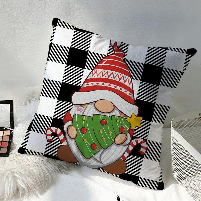 

Рождественская Декоративная Наволочка для Подушки на Диван Красная Подушка Нордическая Новогодняя Наволочка Праздничное Украшение Диван Гостиная Спинка 18x18Inch