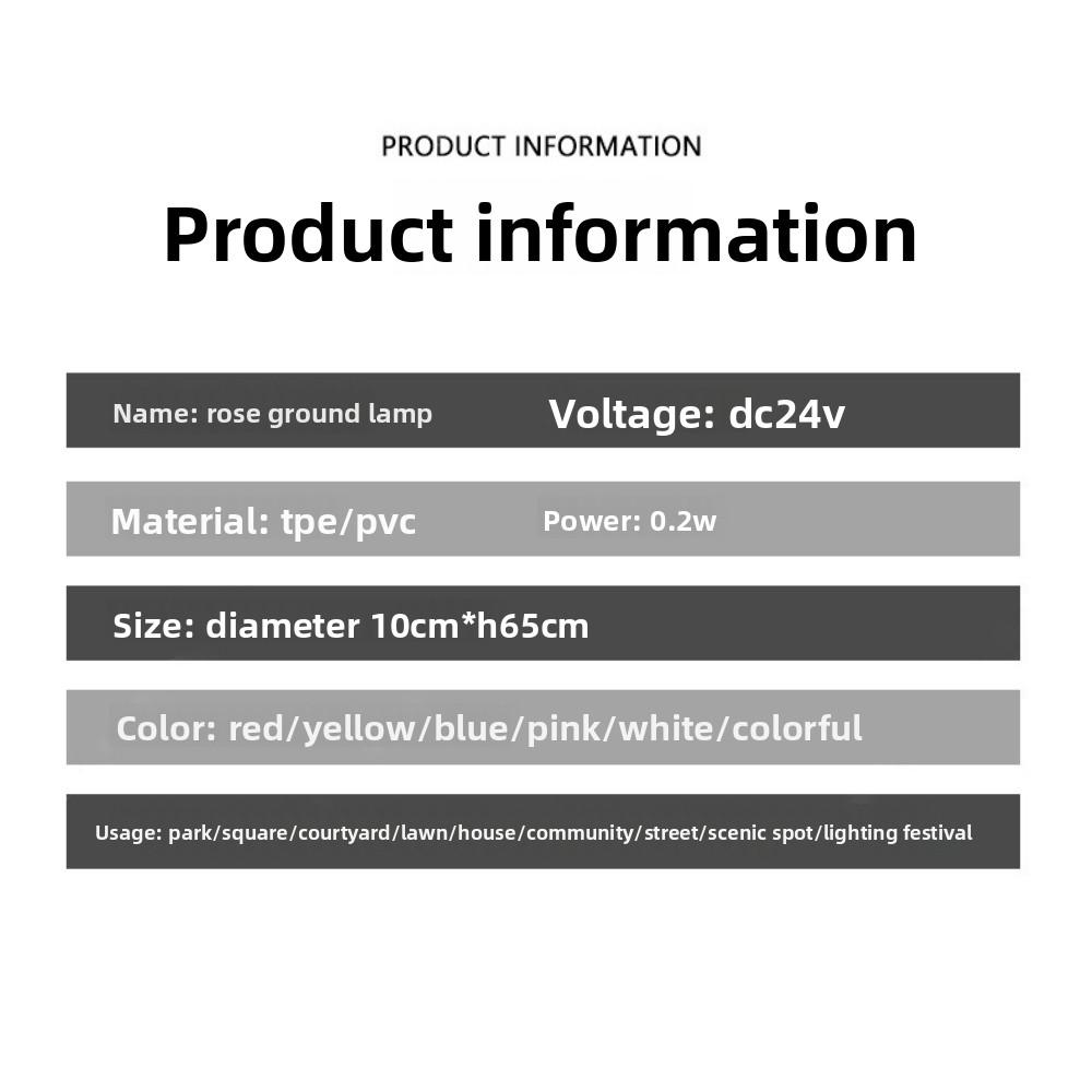 1 Head LED Simulated Solar Lights Waterproof 4 Colors Outdoor Decorative Solar Light Rose Flower Lawn Lamp