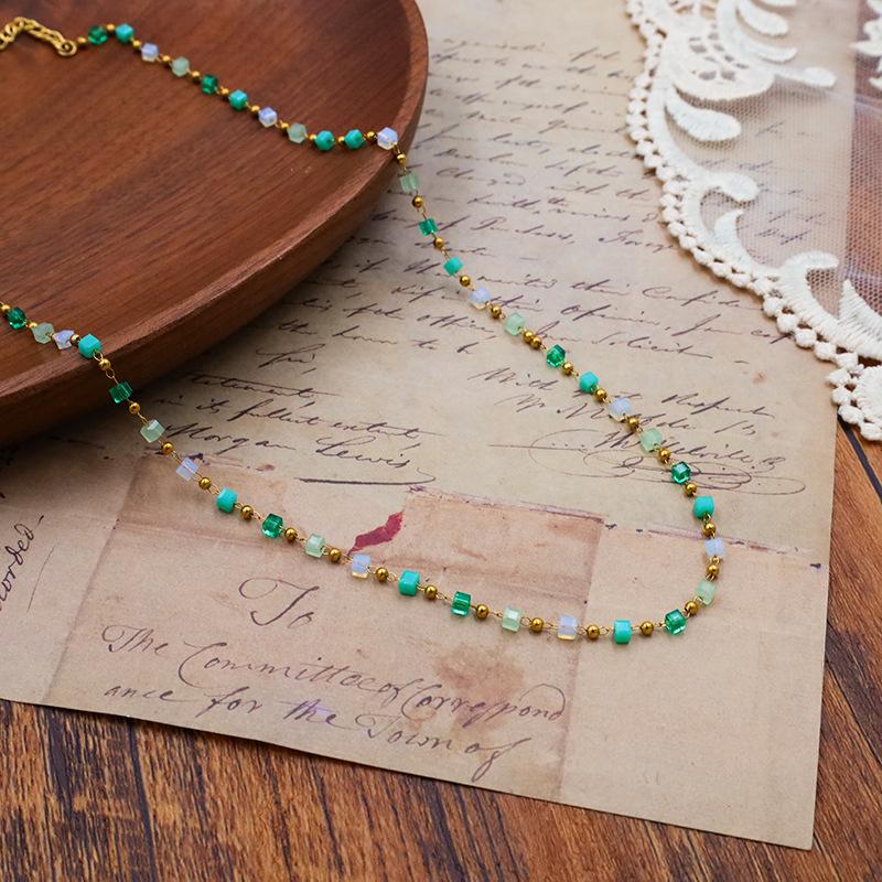

Summer Sweet Women s Versatile Metal Beaded Jewelry Set: Fade-resistant Necklace & Bracelet.
