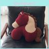 Pony Year Lucky Plush Cushion With Embroidered Cartoon Design For Living Room Decor