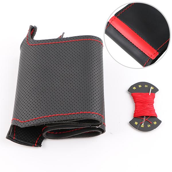 Customized Car Steering Wheel Braiding Cover For Renault Clio 4 (IV) Kaptur Captur 2016-2019 Leather Hand-sewn Steering Wrap