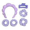 16-Piece Multi-Color Soft Headband and Hair Clip Set with Bowknot Washband and Elastic Hair Ties