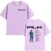 Raper PLK Tour 2026 Koszulka Unisex Odzież Damska Moda Hip Hop Vintage Koszulki Codzienne Bawełniane Krótkie Rękawy Koszulki Streetwear