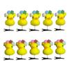 Set of 10 Little Yellow Duck Hairpin 3D Headset Clip Cute Hairpins Fashionable DIY Duckbill Clip for Headwear Enthusiast