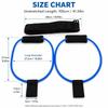 Non-Slip Strength Bands Padded Cuffs Booty Belt Portable Exercise Cord  Fitness