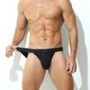 Men's Low Waist Ice Silk Triangle Briefs - High Elasticity, High Cut, European Size, Solid Color 3D Design.