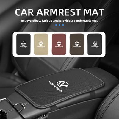 Car Armrest Box Pad Protector Cover Elbow Rest Cushion Auto Accessories For Volkswagen VW T5 Amarok 2013 Golf 4 5 6 7 Passat B6 7BDSX
