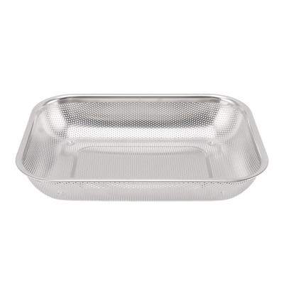 Fruit Vegetable Rectangular Strainer Basket Stainless Steel Colander Strainer Rectangle Mesh Oil