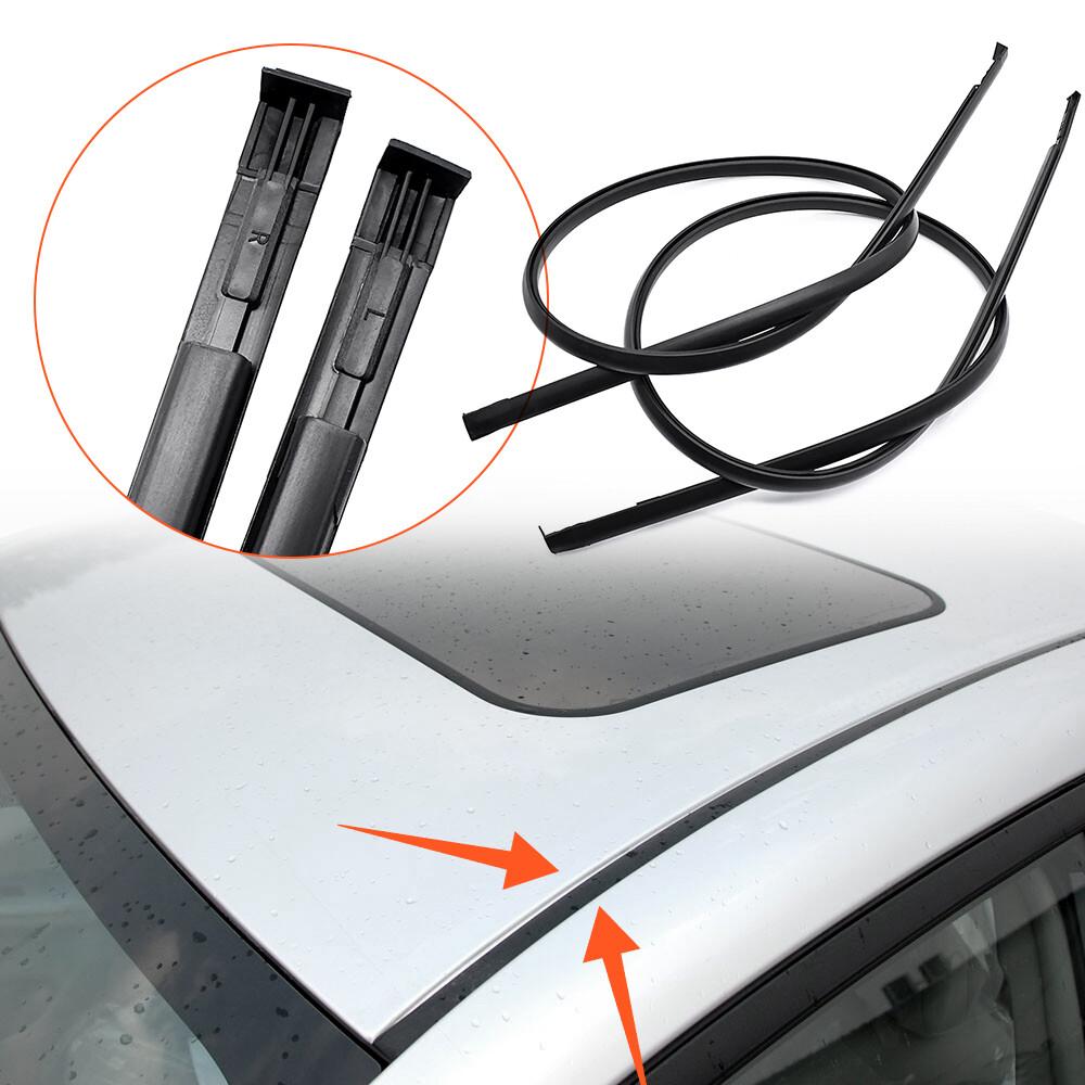 2Pcs For Toyota Corolla 2003-2008 Rubber Roof Drip Molding Weatherstrip Trim Kit