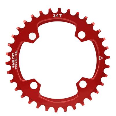 96BCD Bike Narrow Wide Round Chainring Repair Single Chain Ring for Mountain Bicycle34T