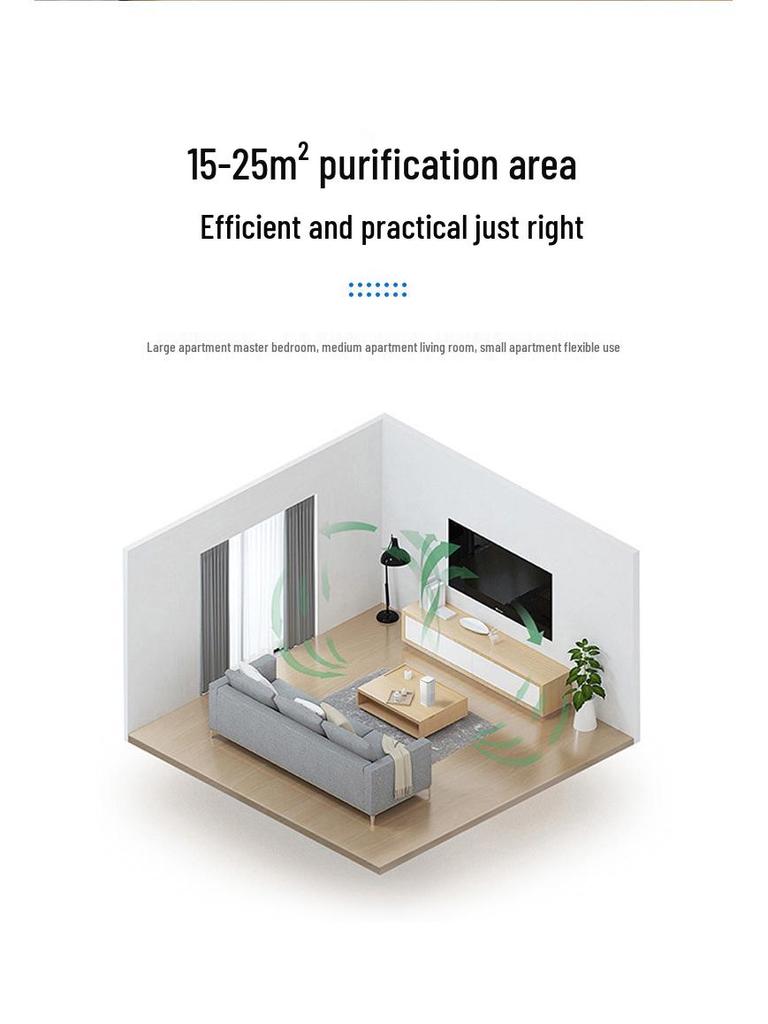 Compact Car Ion Air Purifier: Odor & Smoke Eliminator for Office or Desktop