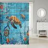 Sea Turtle Shower Curtain Ocean Theme Nautical Decor Marine Life Art Beach Bathroom Linen160X200