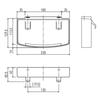 LIXIL INAX Storage Shelf 230W Glass Style with Fixing Screw Set NT-230A(1)-1S/C03