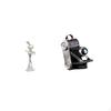 Ballerina Camera Figurine Modern Dancing Girl Resin Art Sculpture Unique Desktop Ornament for