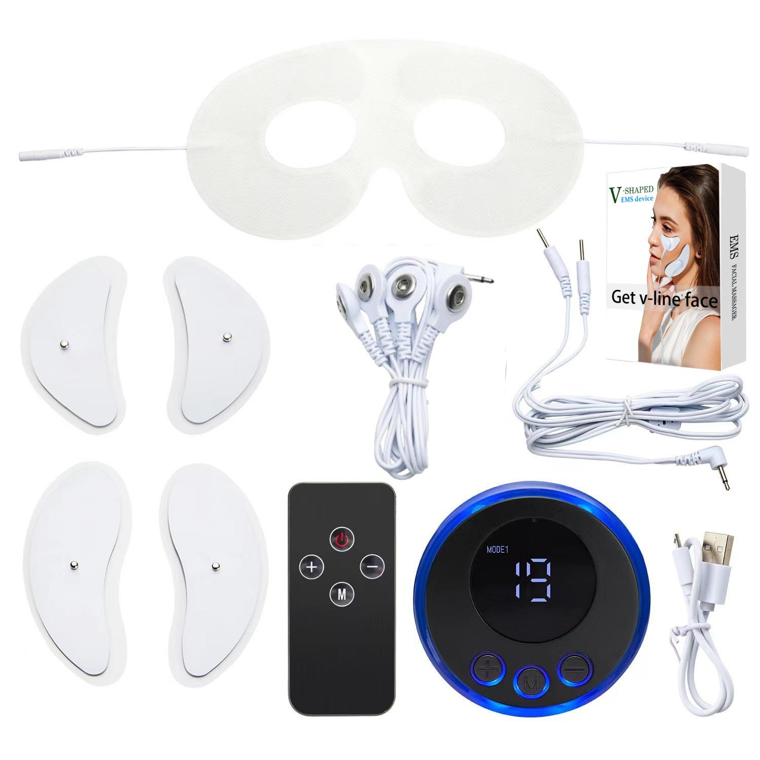

EMS Мікрострумовий масажер для обличчя та очей: Ліфтинговий, Підтягуючий V-подібний Б юті-пристрій для обличчя